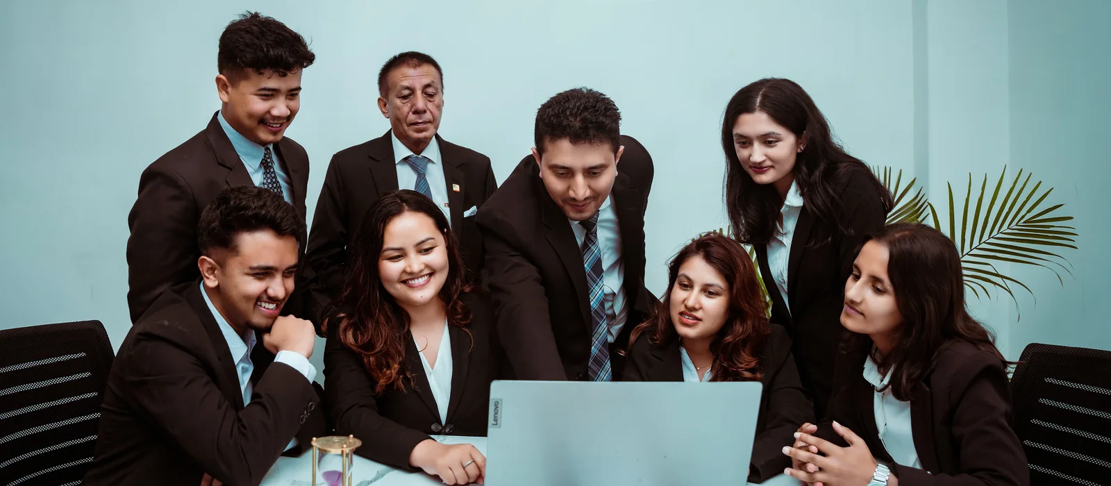 Professionals collaborating on a recruitment and talent strategy